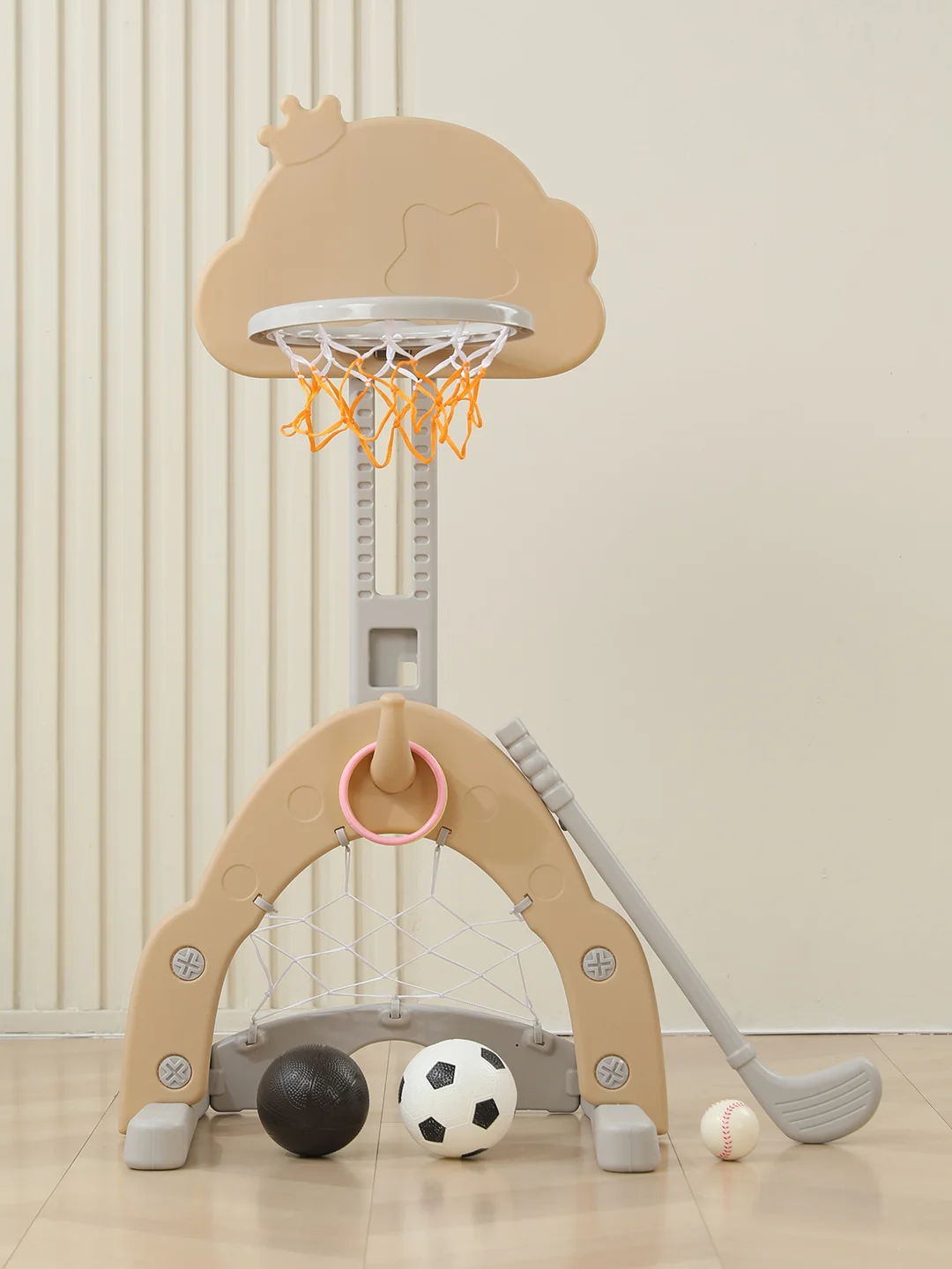 Баскетбольная стойка Unix Kids Star Camel 4 в 1. Хоккейные ворота. Футбольные ворота