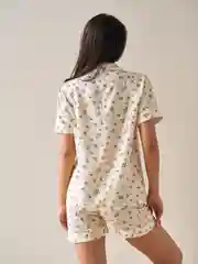 Белый женская пижама с шортами