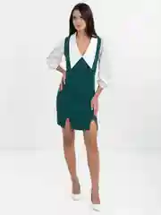 Зеленый женское платье двойка