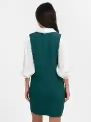 Зеленый женское платье двойка