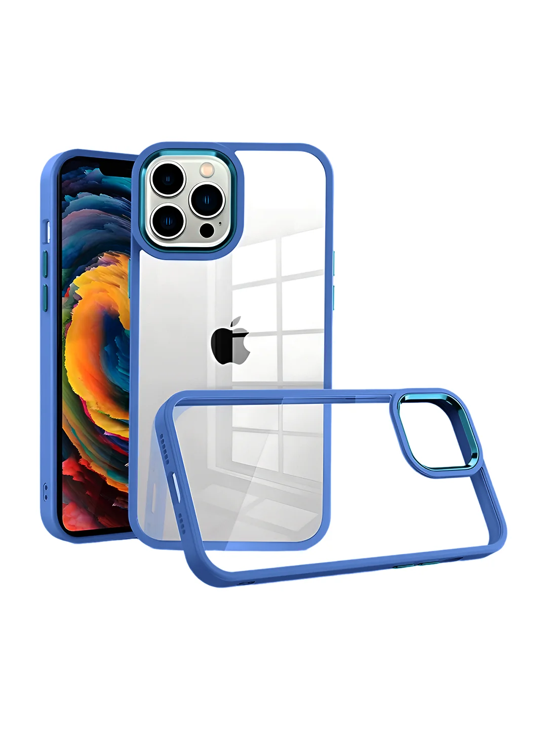 Черный чехол Айфон, iPhone 15, 14, 13, 11, Про Макс прозрачный