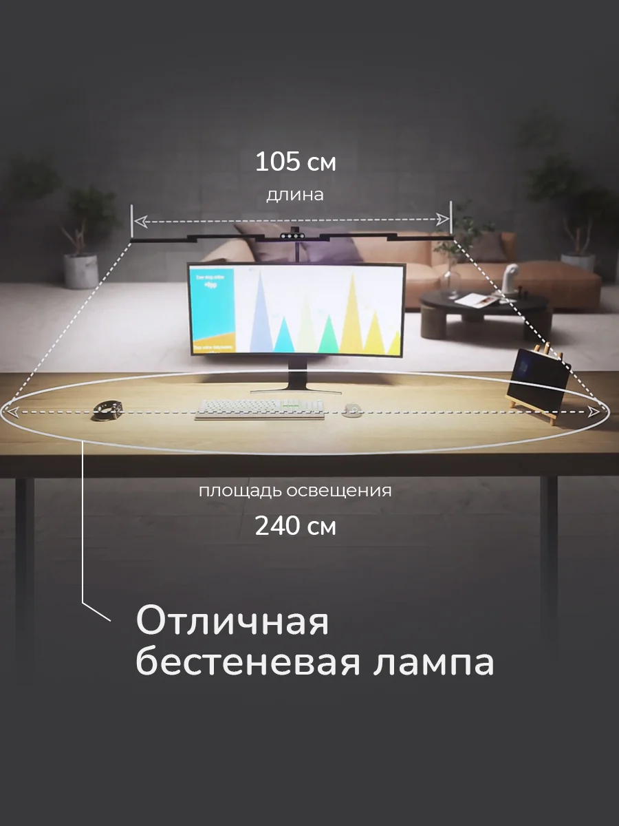 Светильник настольный для школьника, светодиодный, лампа