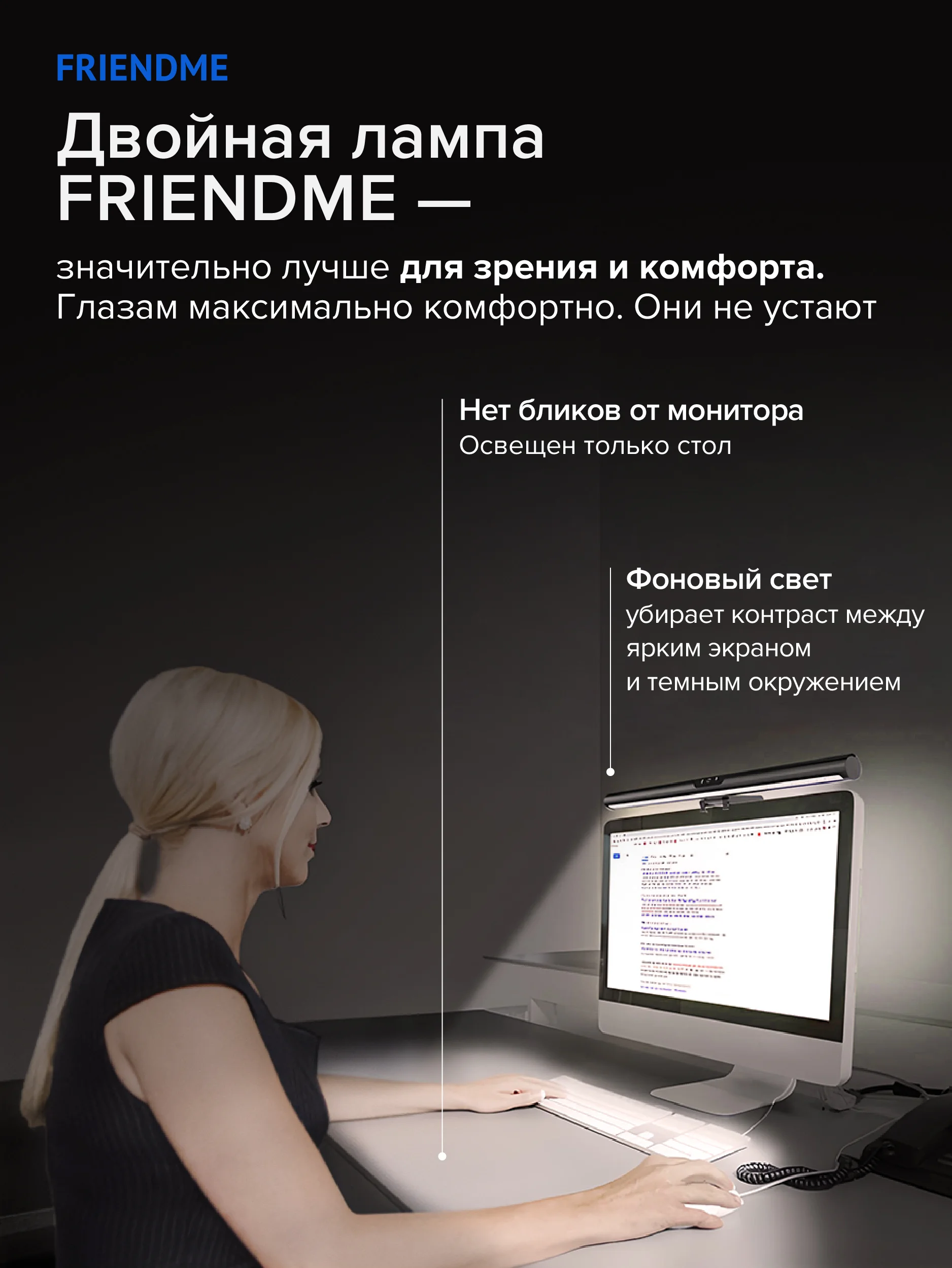 Лампа подсветка для монитора, LED