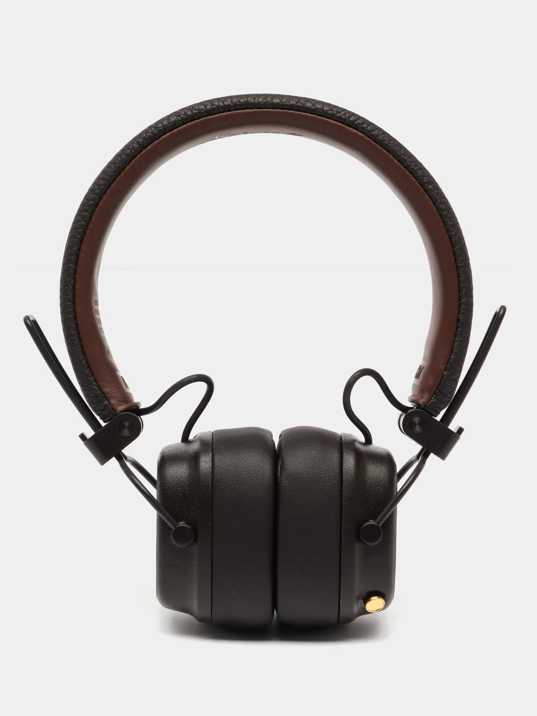 Коричневый беспроводные полноразмерные наушники Bluetooth или AUX с микрофоном, беспроводная зарядка