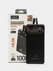 Белый power bank, внешний аккумулятор с быстрой зарядкой