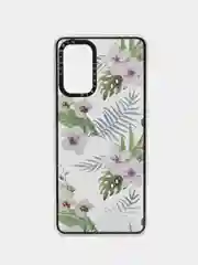 Белый чехол с принтом Цветы для Samsung A32 4G / M32 / Poco M3 Pro