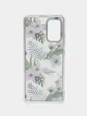 Белый чехол с принтом Цветы для Samsung A32 4G / M32 / Poco M3 Pro