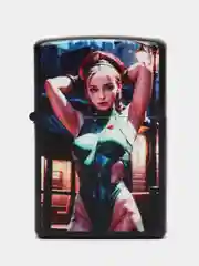 Багровый зажигалка классическая, бензиновая