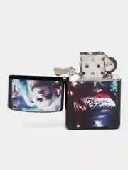 Коралловый меланж зажигалка классическая, бензиновая