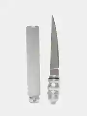 Серебряный нож складной туристический