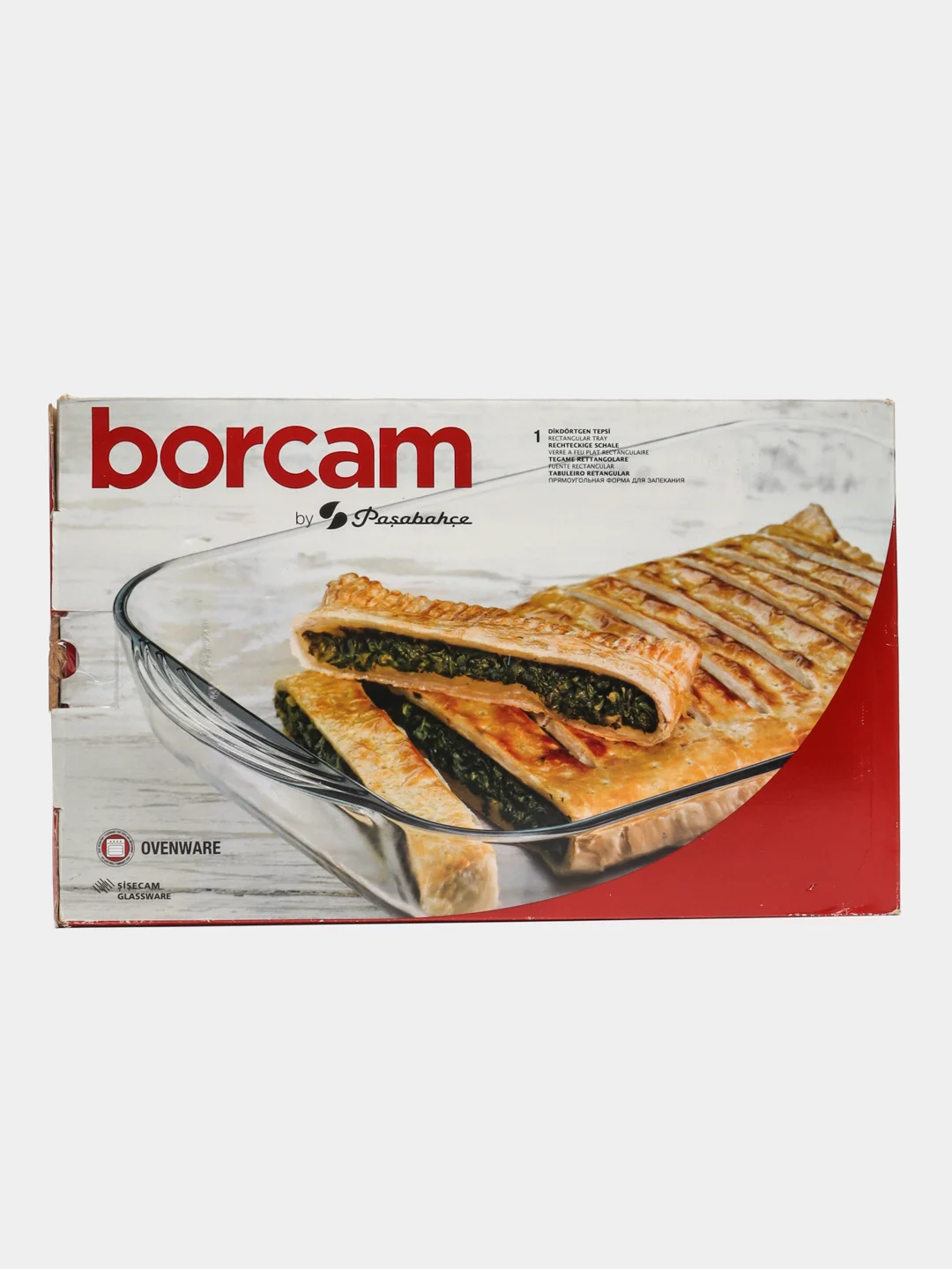 Borcam" жаропрочная посуда прямоугольная (400 мм * 250 мм * 60 мм) v=3800cc/6 59124