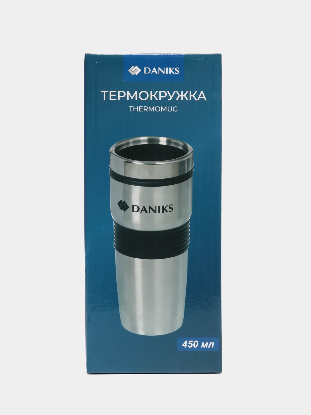 Термокружка нерж сталь, пластик, 0.45 л, Daniks