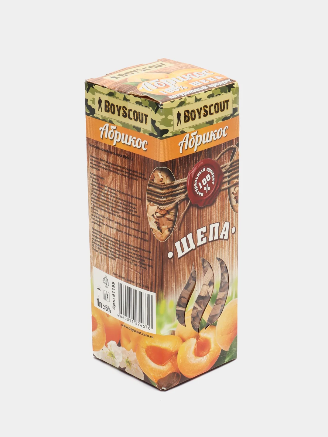 Щепа для копчения "Абрикос", 1л