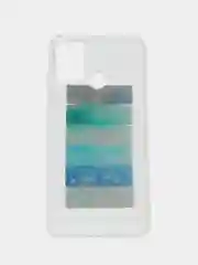 Бирюзовый чехол с принтом для Huawei Y5 2018/ Honor 9A / 9S / Redmi Note 8T / Samsung A21s