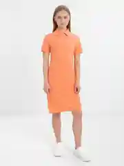 Розовый платье поло футболка