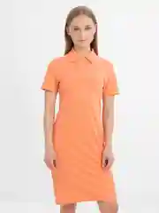 Розовый платье поло футболка