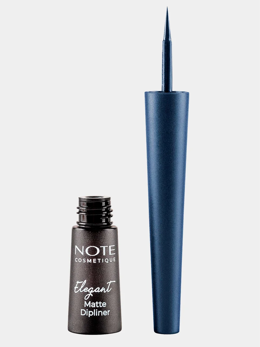 Голубой цветная водостойкая матовая подводка для глаз NOTE Cosmetique elegant matte