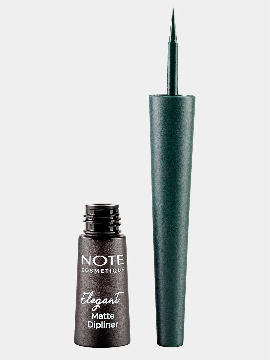Зеленый цветная водостойкая матовая подводка для глаз NOTE Cosmetique elegant matte