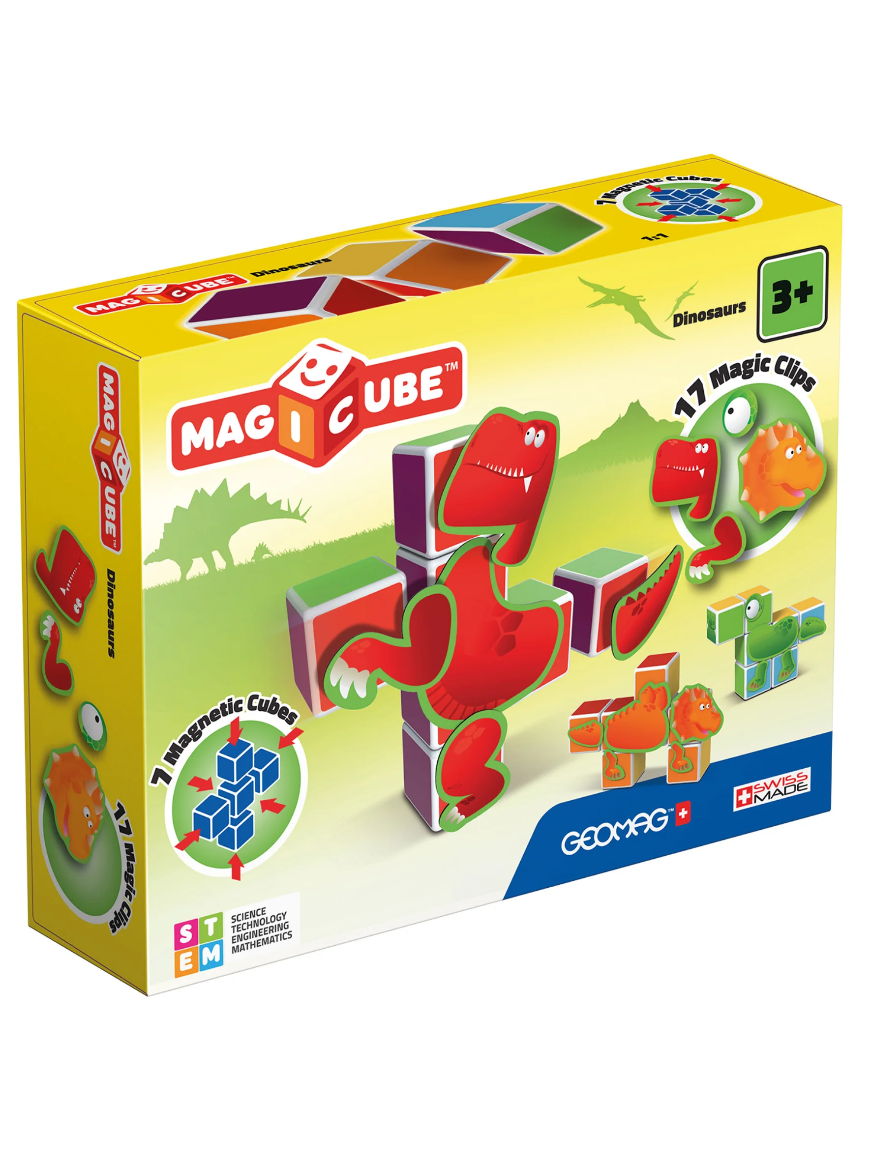 Конструктор магнитный MagiCube Динозавры 141
