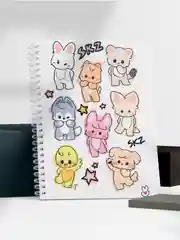 Блокнот А5 для рисования и записей Stray kids Стрэйкидс без линовки