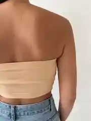Бежевый топ бандо женский, бра