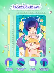 Аметистовый блокнот в точку 72 листа А5 Аниме. Точкабук "Anime Pets", бумага 100 гр/м2. Проф-Пресс