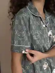 Зелёный хаки пижама женская