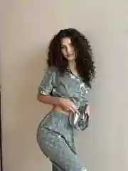 Зелёный хаки пижама женская