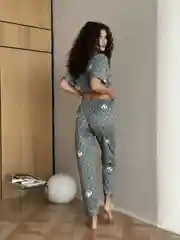 Зелёный хаки пижама женская