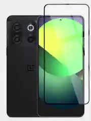 Прозрачный 1-2 шт стекло для OnePlus 10T, OnePlus Ace Pro защитное BROSCORP олеофобное, черная рамка