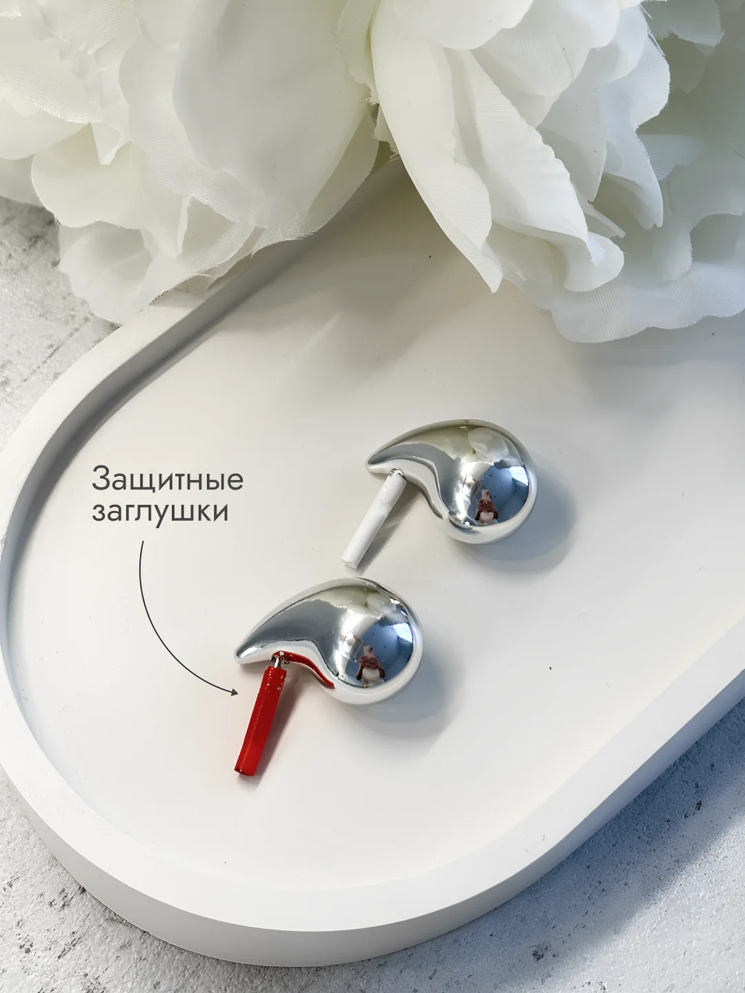 Серебряный серьги женские Капли объемные, серьги олд мани