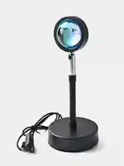 Черный лампа "Закат", металлическая с пультом, RGB, 16 цветов, подключение Bluetooth к телефону