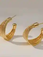 Многослойные серьги кольца, элегантные, вечерние