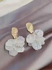 Серьги лепестки, серьги подвески, вечерние, гвоздики