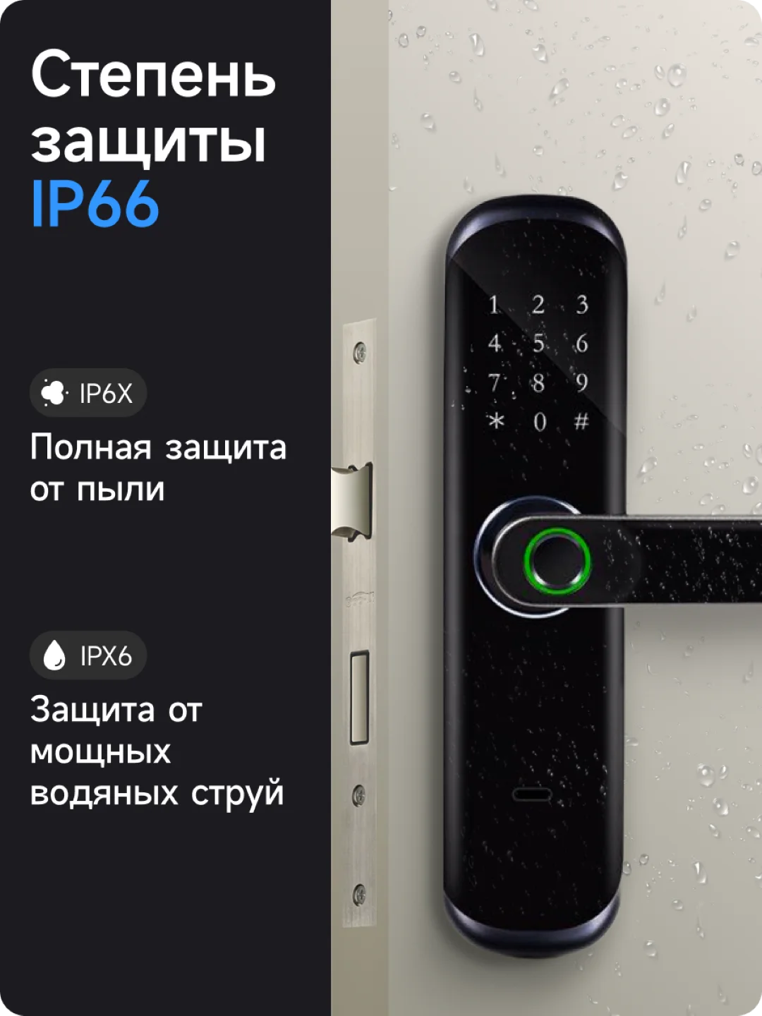 Умный дверной замок Ps-Link HR01 WIFI/датчик отпечатка пальца/управление через приложение