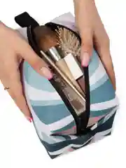 Зелёный хаки косметичка-несессер дорожная, мужская женская, с принтом, 40 видов