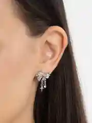 Серьги на Новый год с бантиком