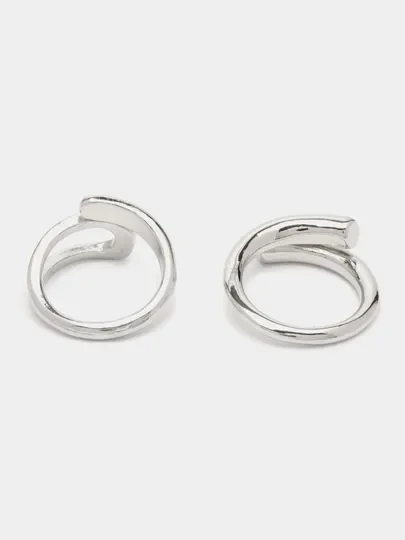 Серебряный комплект колец, 2 кольца на подарок