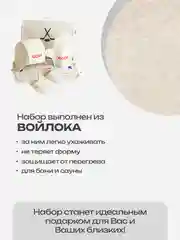 Алый набор банный, подарочный "Большой портфель", 5 предметов