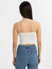 Белый топ на лямках