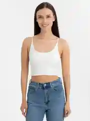 Белый топ на лямках