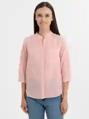 Розовый хлопковые рубашки женские