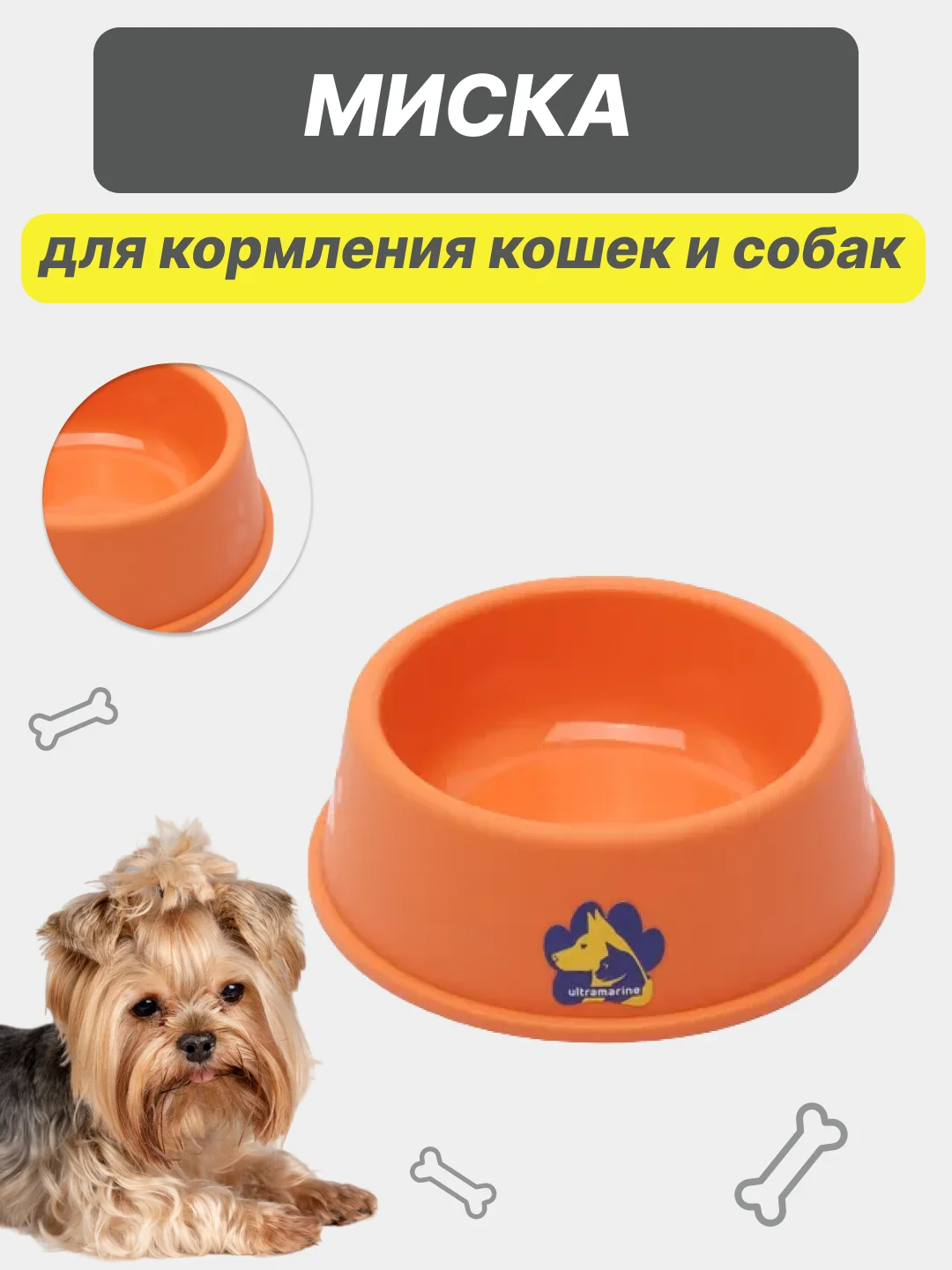 Коралловый миска для кормления кошек и собак