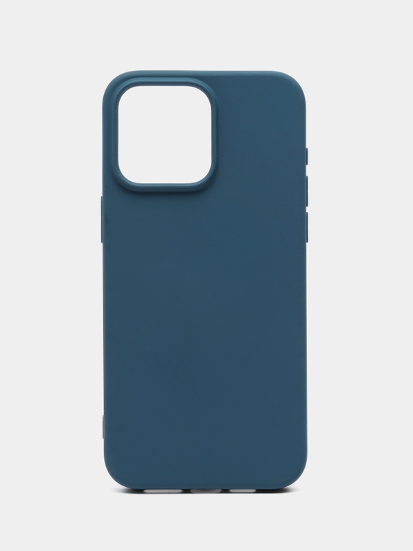Чехол-накладка Krutoff Silicone Case для iPhone 15 Pro Max синий