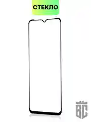 Прозрачный стекло для Infinix Hot 12 Pro защитное BROSCORP прозрачное олеофобное с черной рамкой