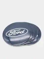 Синий меланж наклейки на диски, колпаки Ford сферические, изогнутые, Форд, 4 штуки