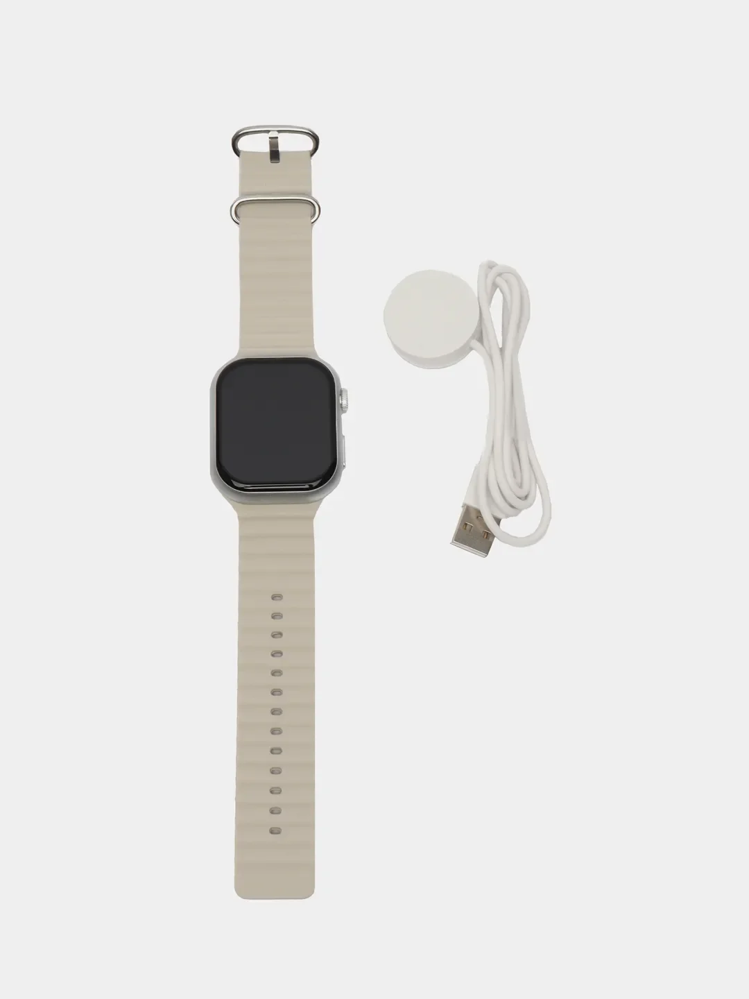 Серый умные смарт-часы Smart Watch 9 серии "Премиум" 2024 45/41 мм