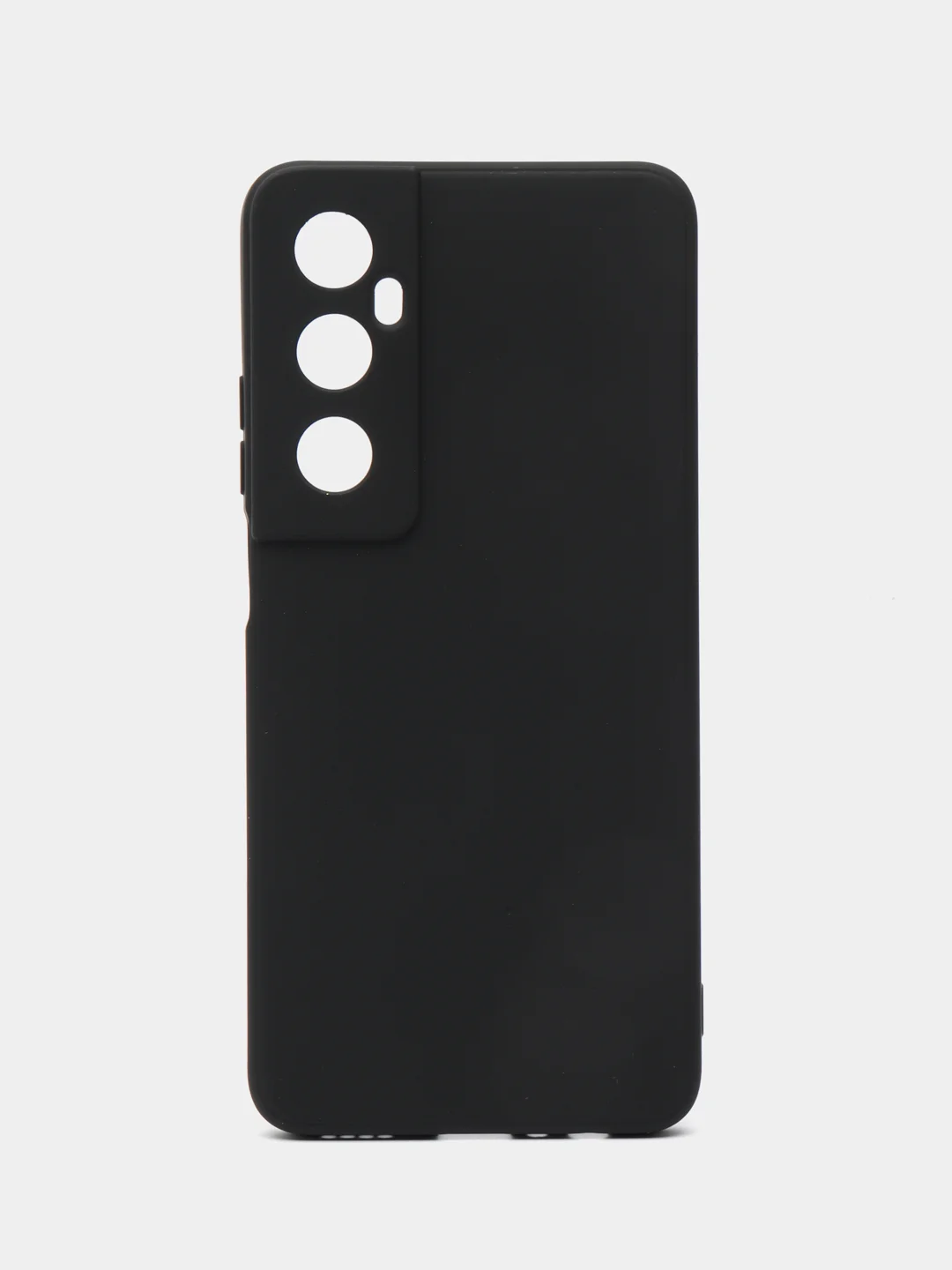 Черный чехол для Realme C65 (Реалми С65), прозрачный противоударный черный с защитой камеры
