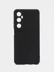 Черный чехол для Realme C65 (Реалми С65), прозрачный противоударный черный с защитой камеры