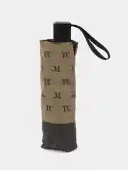 Бежевый зонт женский три слона, складной суперавтомат